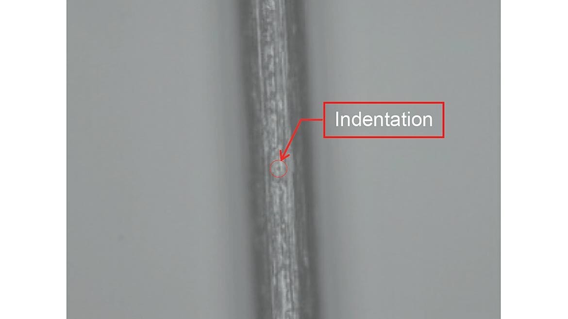 Figure 5: Indentation in Tungsten