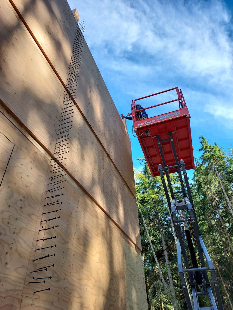 Whidbey Island Project MPP Mass Timber Wall Panels With SPAX Power Lags
