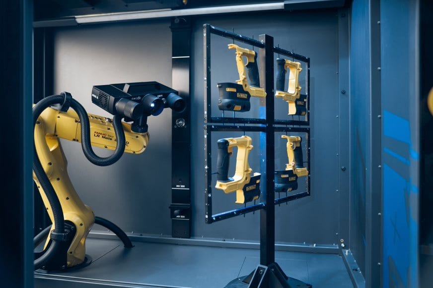 automated blue light 3D scanning