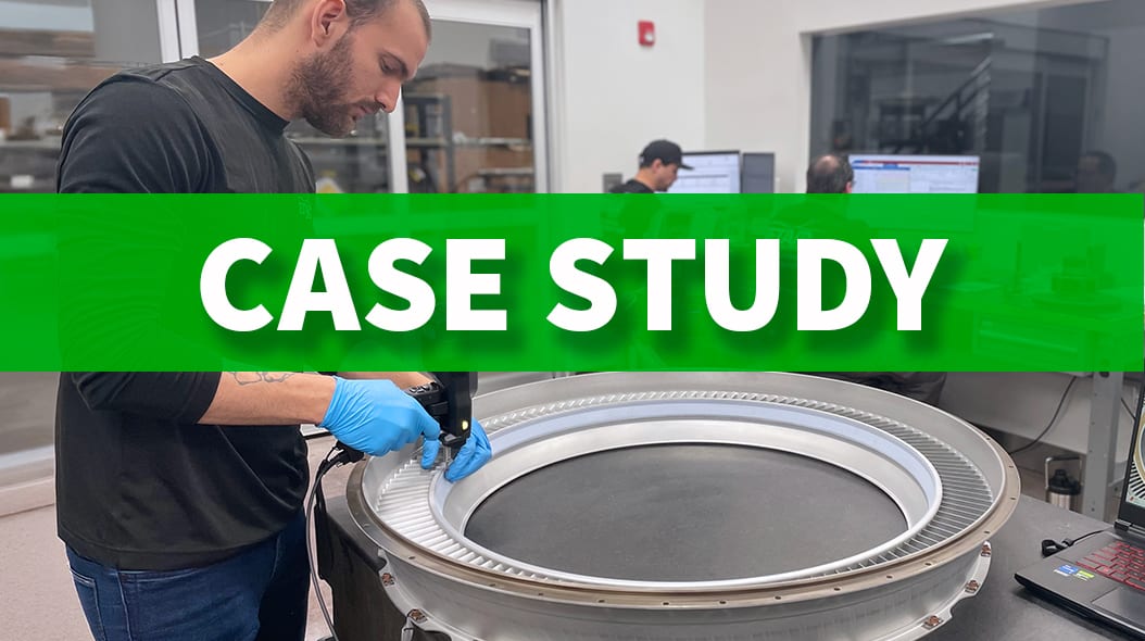 Man in gloves working on a large metal part, with "CASE STUDY" text overlay.