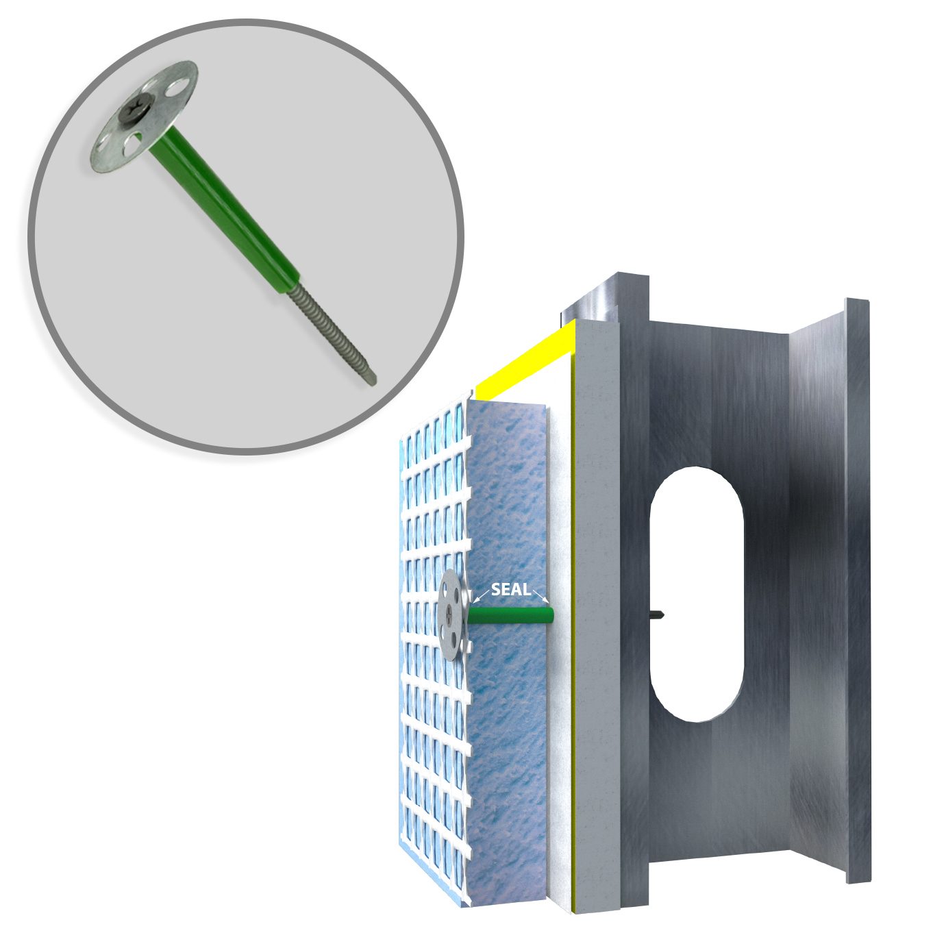 Lath Attachment for Stucco/EIFS Trufast
