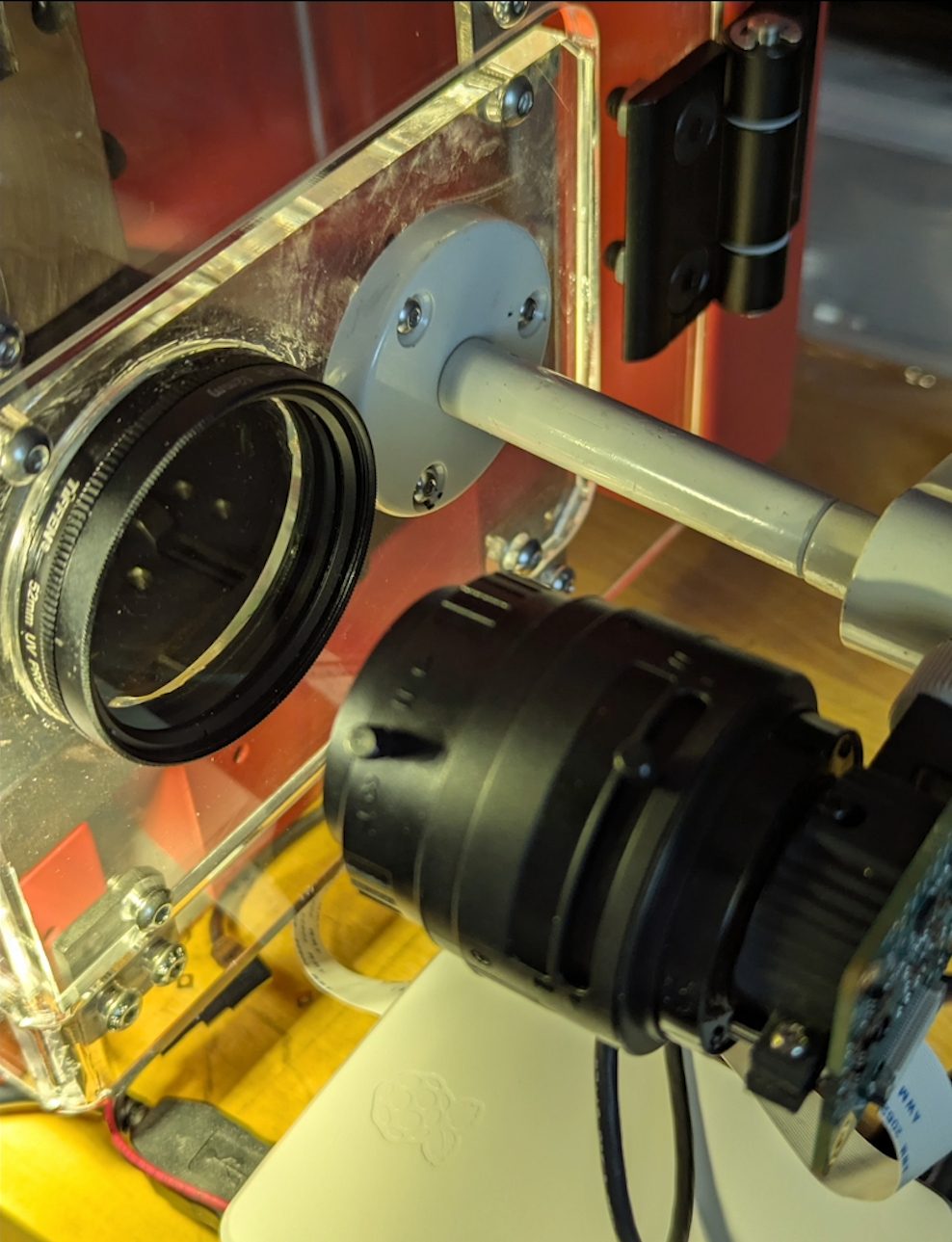 Fig. 3 Theia’s SL410A on a ArduCam B024001 shooting through a Polarizer.  