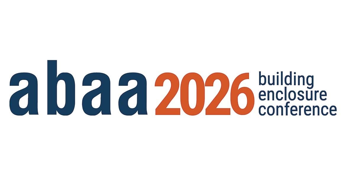 Logo for ABAA 2026 Building Enclosure Conference, featuring the event name in blue and orange text.