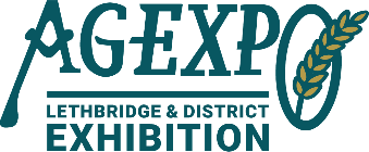 AGEXPO Lethbridge & District Exhibition logo featuring a wheat stalk.