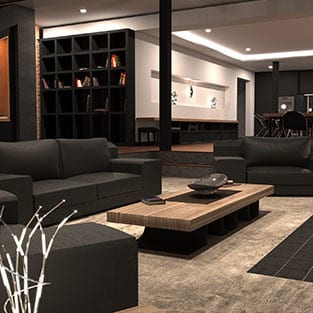 Living room, Interior design, studio couch, Property, Lighting, Architecture, Table, Floor, Flooring