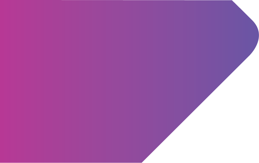 Abstract: pink-purple gradient background, dark green curved shape on the right.