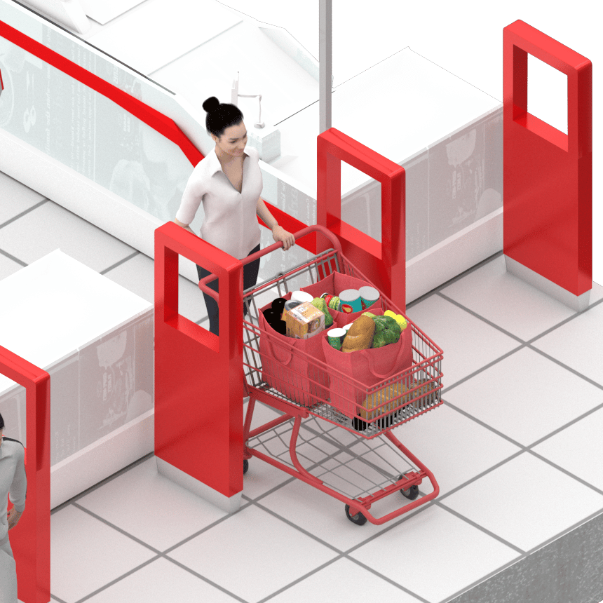 Shopping cart, Product, Red