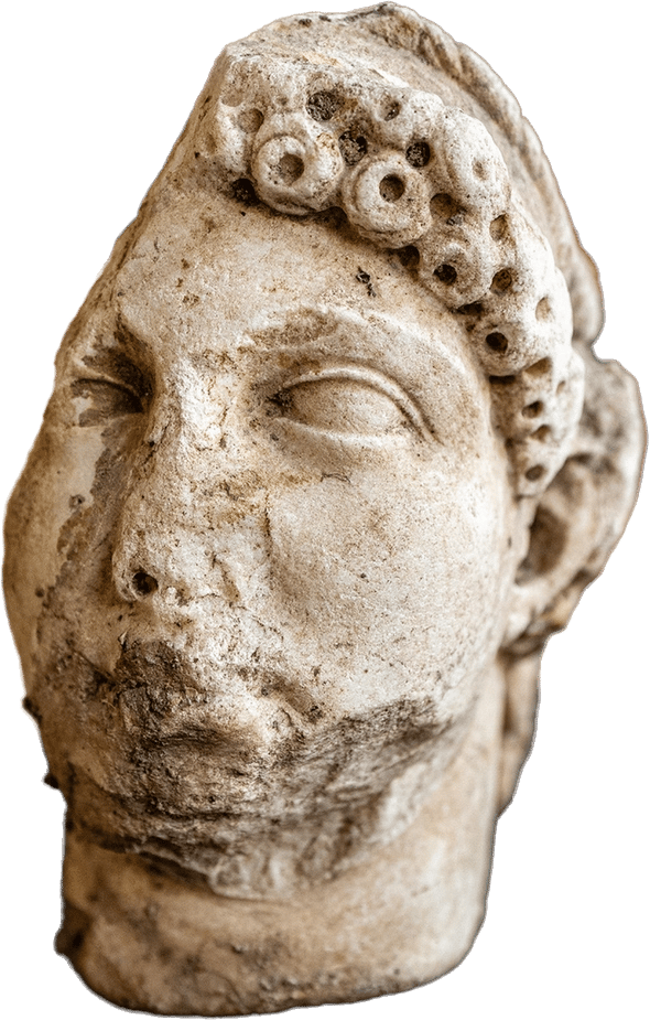 Head, Chin, Sculpture, Jaw, Temple, Artifact, Art
