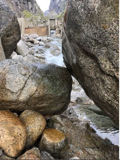 Fluvial landforms of streams, Body of water, Natural landscape, Bedrock, Wood, Watercourse