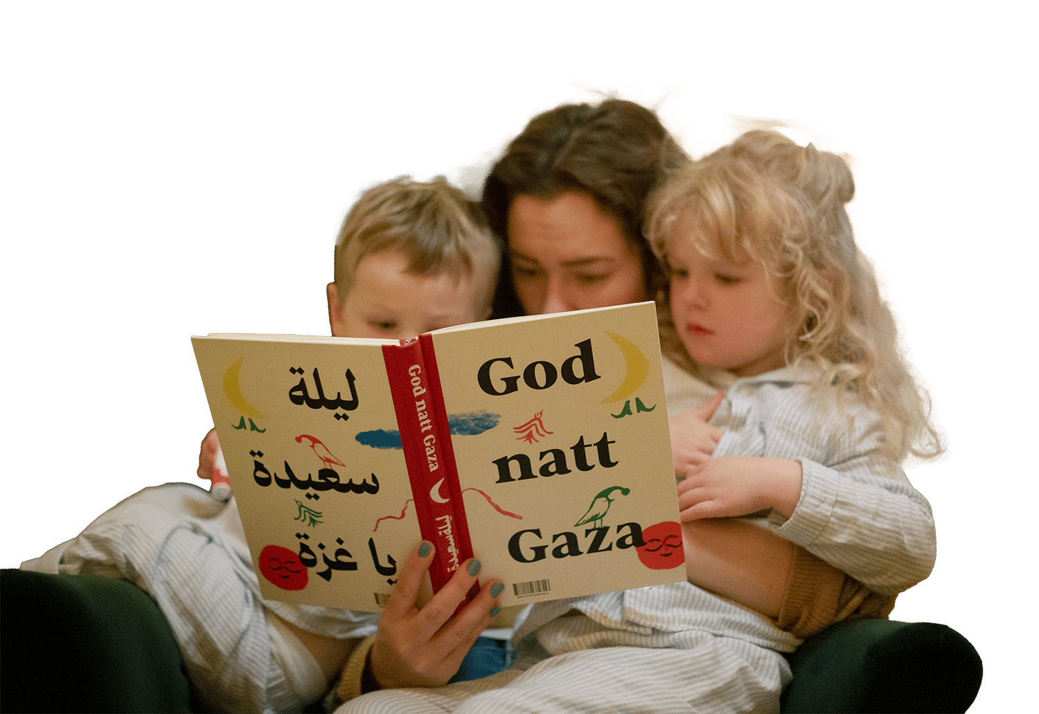 Mor som leser en bok
