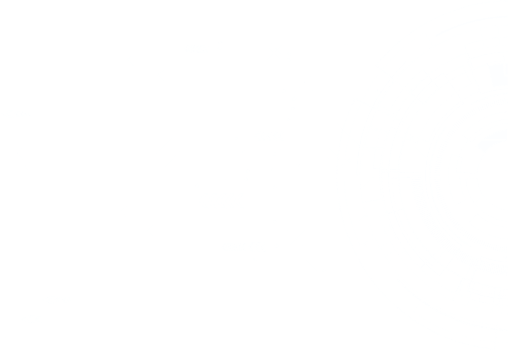 White tech lines, arrows, and a circular circuit design on a green background.