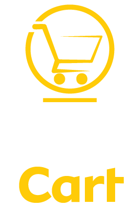 Y'ello Cart logo: yellow shopping cart in circle, 'y'ello' (white), 'Cart' (yellow).