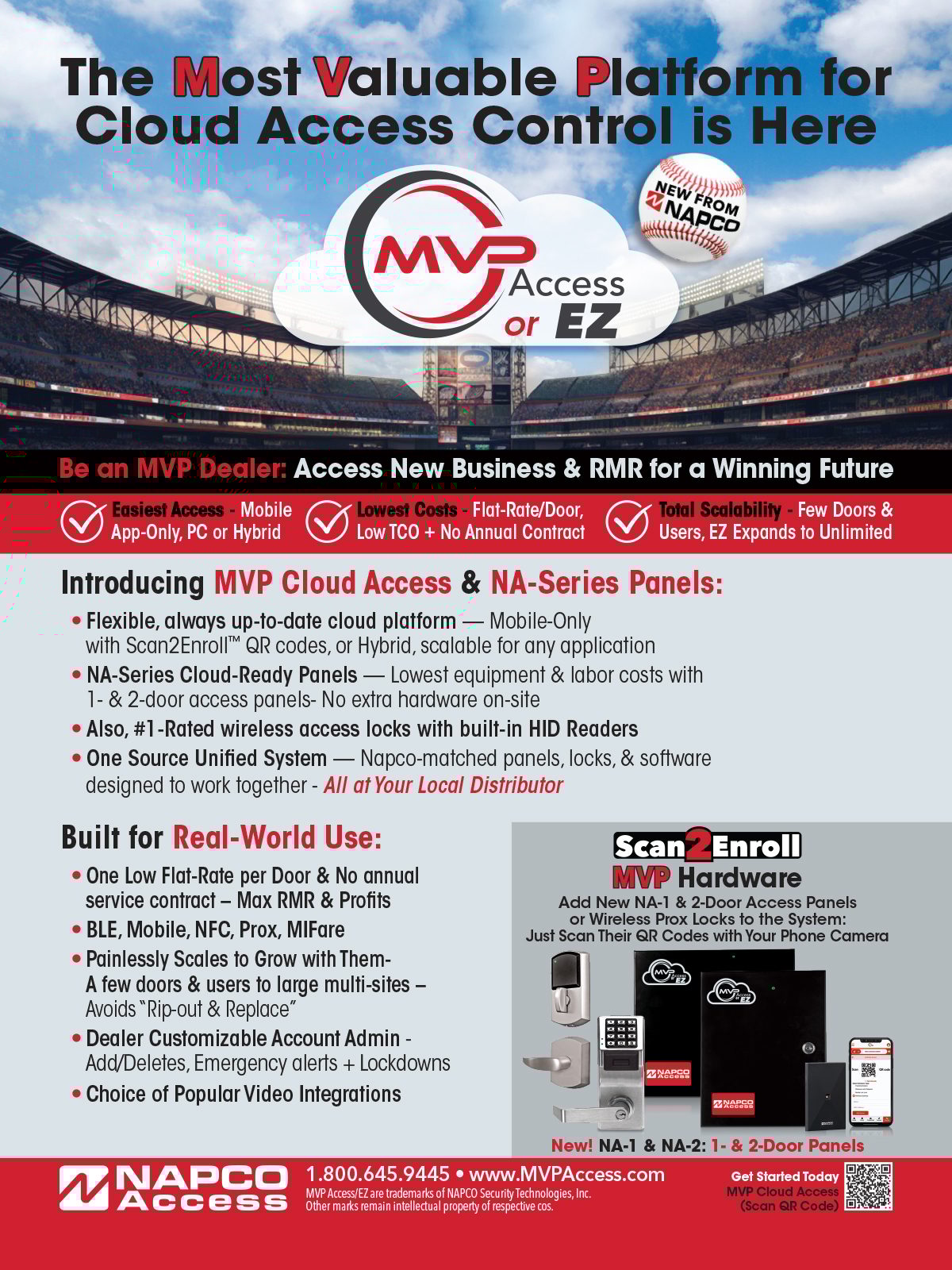NAPCO MVP Cloud Access and NA-Series Panels: Flexible, scalable, cost-effective access control.