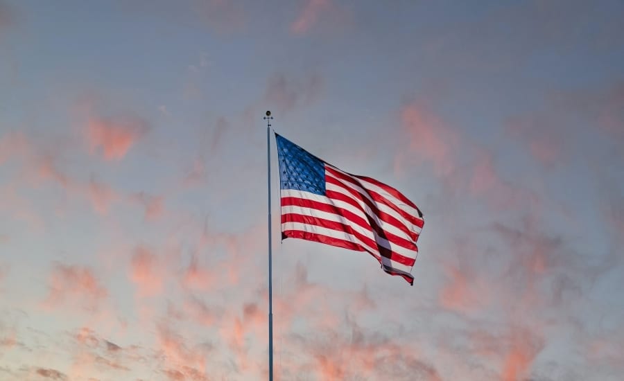 Flag of the united states, Cloud, Sky, Atmosphere, Plant, Tree, Cumulus