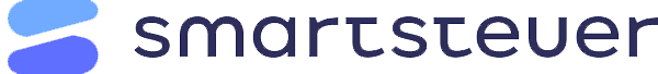 Smartsteuer logo with a blue abstract shape.