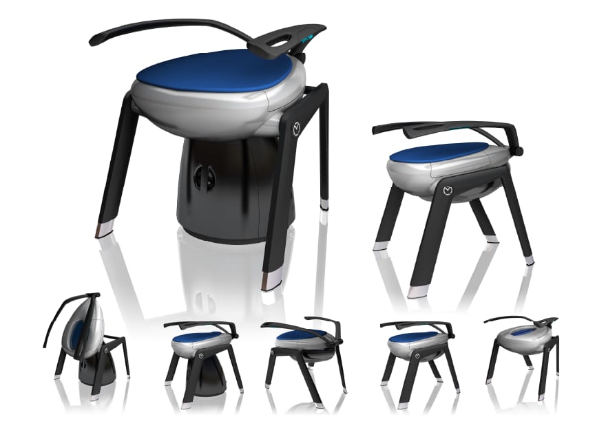 Automotive design, White, Blue, Product, Chair