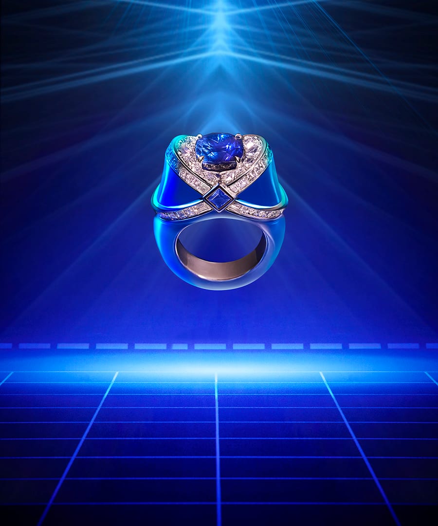 Body jewelry, Light, Blue