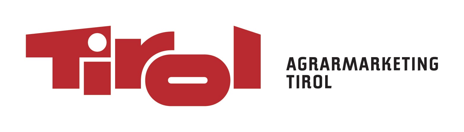 Red stylized "Tirol" logo next to black text "AGRARMARKETING TIROL" on a white background.