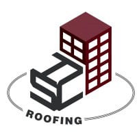 A logo for ST Roofing featuring an isometric building, the letters 'ST', and 'ROOFING' in an arc.