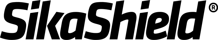 The SikaShield® logo, featuring the brand name in a bold, stylized black font with a registered trademark symbol.