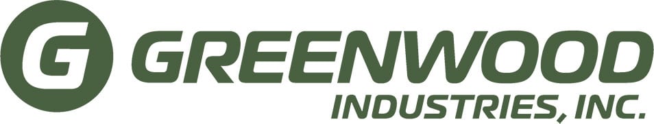 Logo for Greenwood Industries, Inc., featuring a stylized green 'G' in a circle next to the company name.