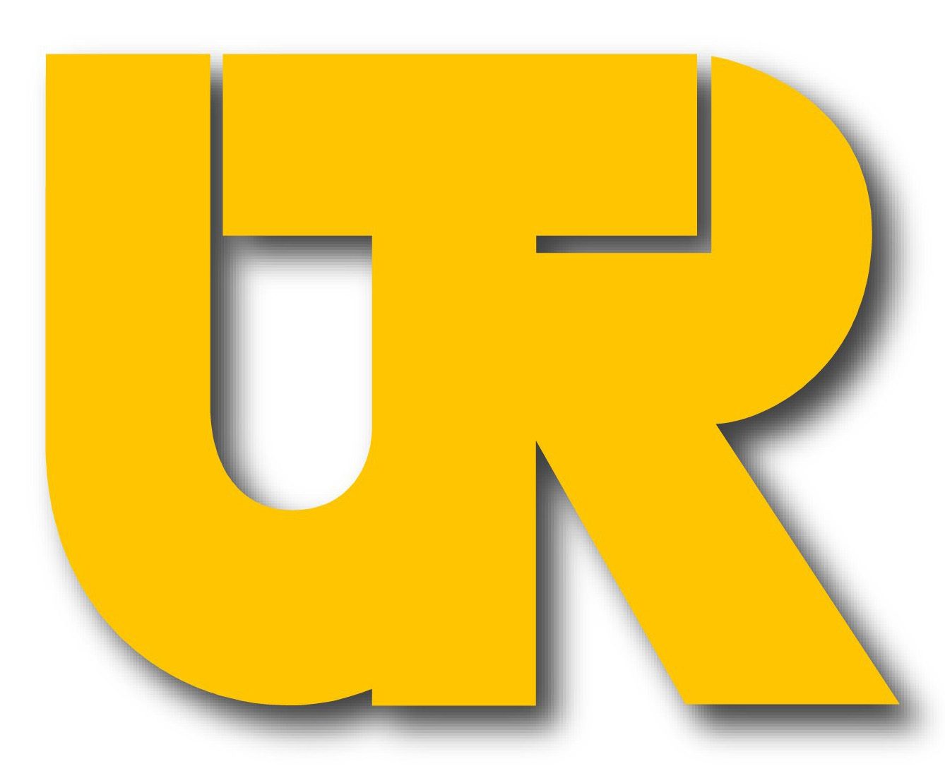 Stylized yellow letters 'UR' with a shadow effect on a white background.