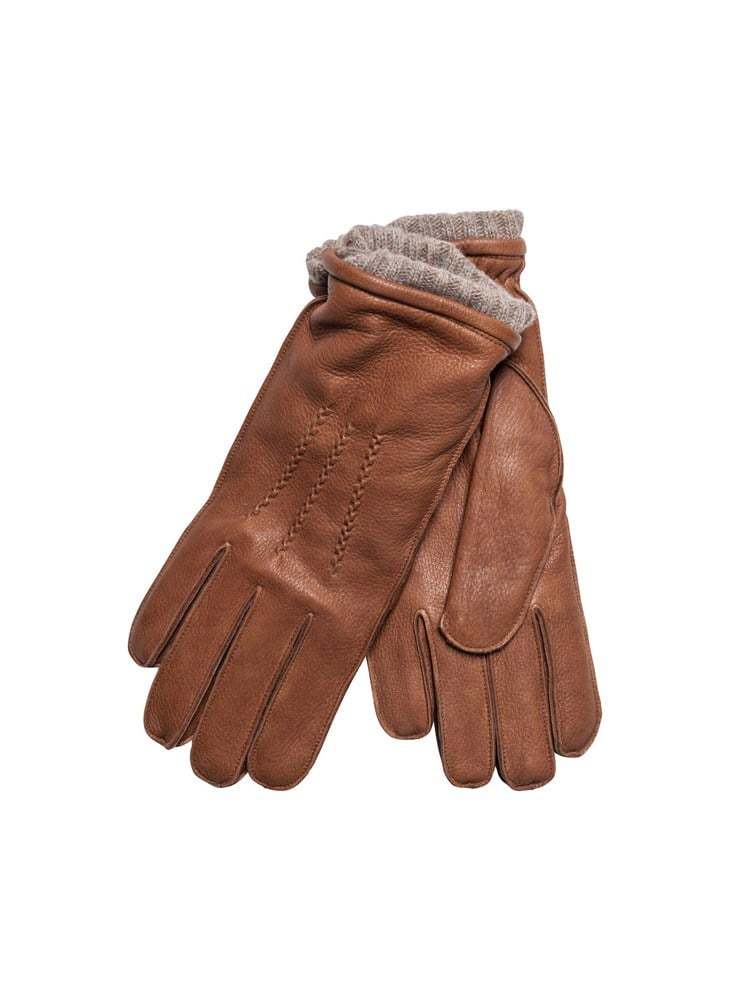 Safety glove, Brown, Sleeve, Gesture, Collar