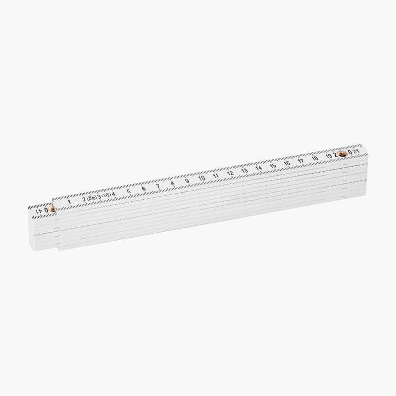 A white folded ruler displaying metric measurements from 0 to 21 cm against a light gray background.