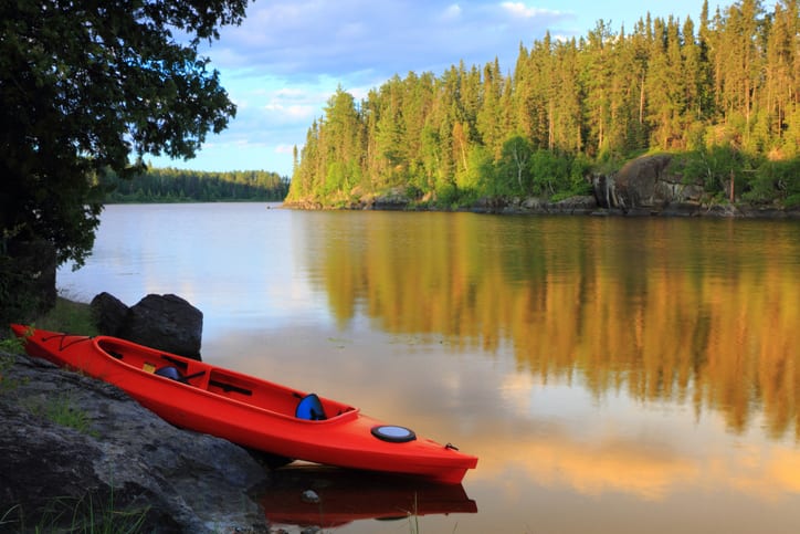 Natural landscape, Water, Sky, Boat, Plant, Cloud, Tree, Nature, Watercraft, Lake