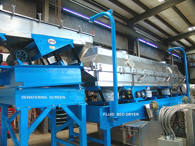 Witte Dewaterer Feeding Fluid Bed Dryer 