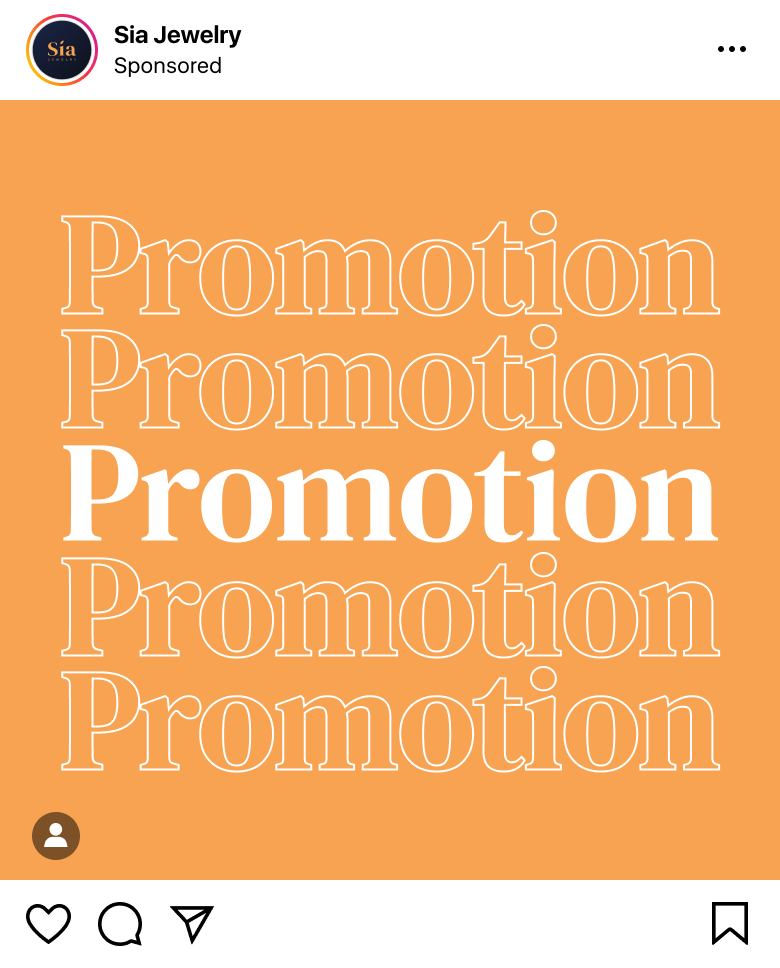 Orange graphic with "Promotion" repeated five times, one in solid white, others in outline.