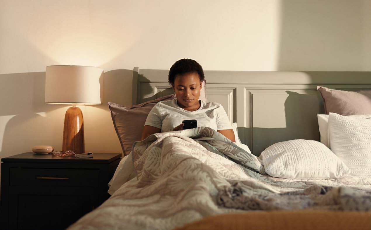 Woman in bed