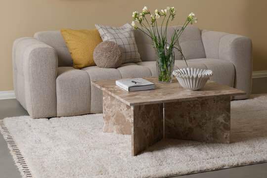 studio couch, Interior design, Furniture, Table, Rectangle, Plant, Comfort, Grey, Beige