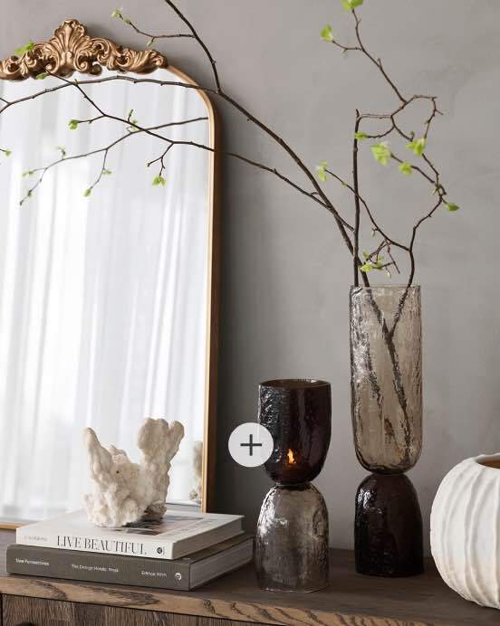 Interior design, Plant, Flowerpot, Wood, Branch, Window, Twig, Houseplant, Grey, Wall