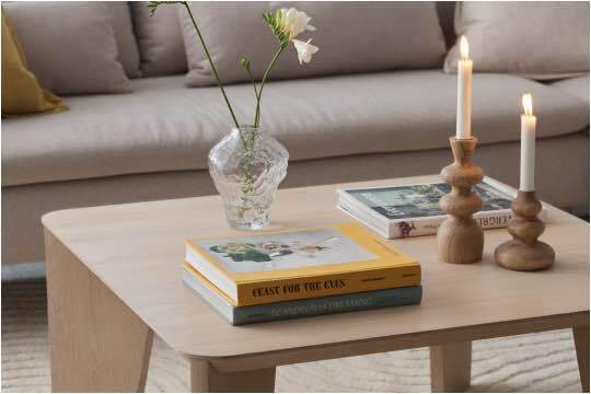 Interior design, Table, Rectangle, Wood, Candle, Couch