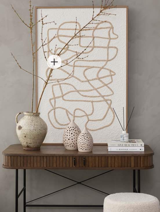 Interior design, Furniture, White, Table, Wood, Rectangle, Twig, Art, Line, Shelving