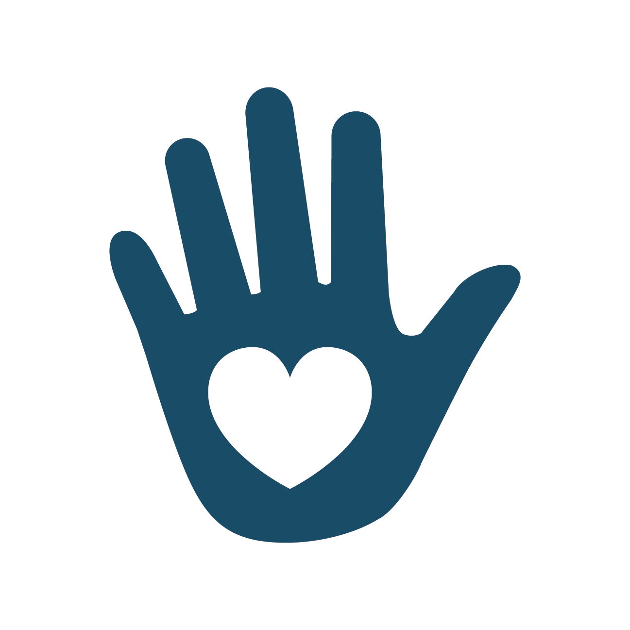 Icon of a hand with a heart in the palm