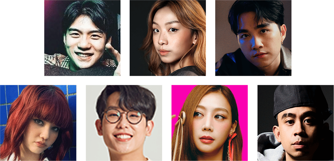 Eight headshots of people.