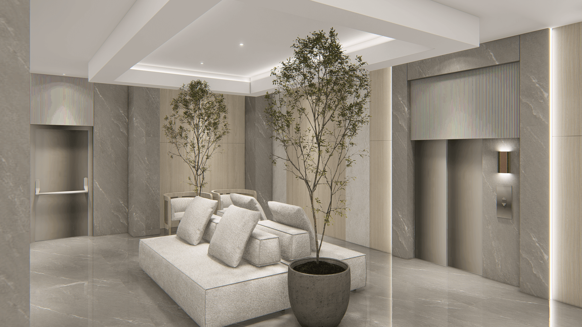 Interior design, Property, White, Decoration, Plant, Shade, Architecture, Floor, Flooring, Grey