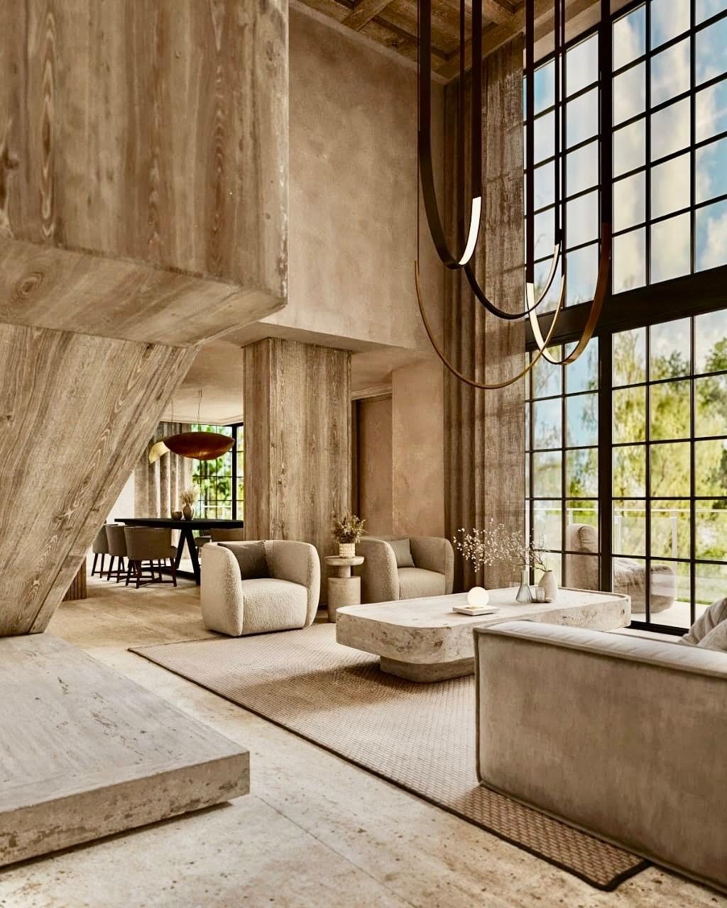 Interior design, Living room, Wood flooring, Floor, Furniture, Ceiling, Couch, Daybed