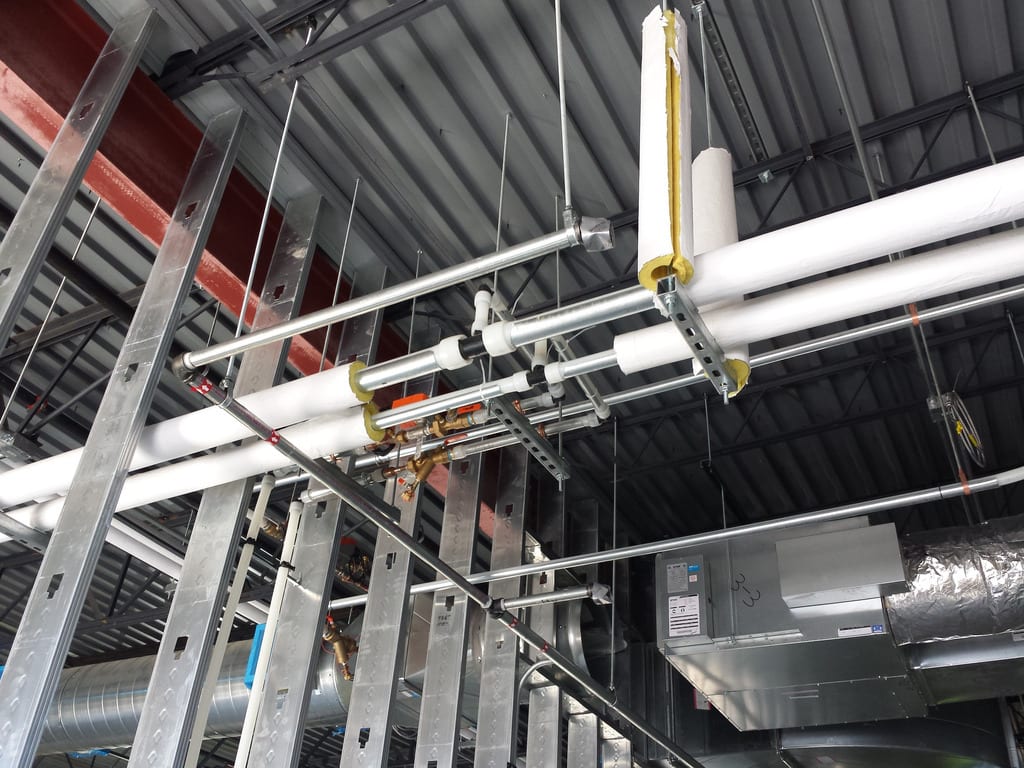 hydronic piping install 
