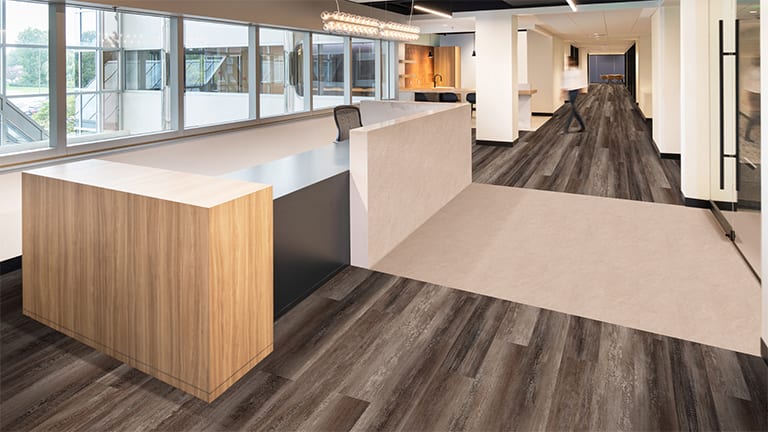 Interior design, Wood stain, Laminate flooring, Property, Building, Hall, Architecture, Floor