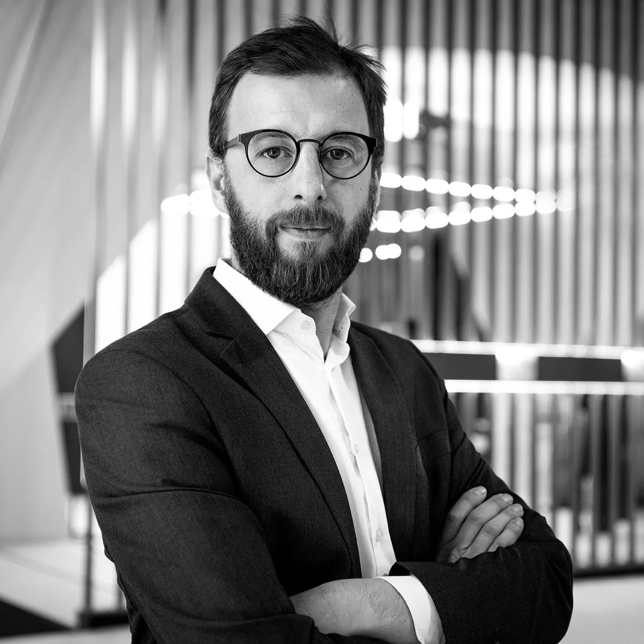 Vision care, Flash photography, Dress shirt, Glasses, Photograph, White, Beard, Black, Black-and-white, Style
