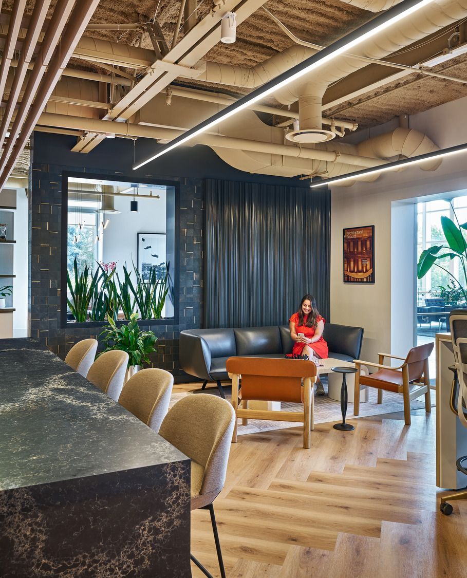 Interior design, Furniture, Property, Plant, Table, Houseplant, Chair, Wood, Shade, Comfort
