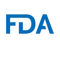 The FDA logo, featuring the letters 'FDA' in a solid blue, sans-serif font on a white background.