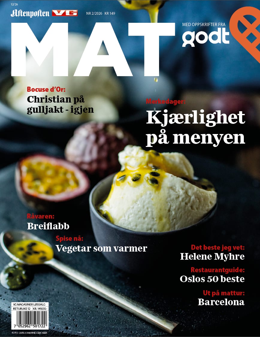 Magazine cover featuring passion fruit dessert, with articles on food, travel, and restaurants.