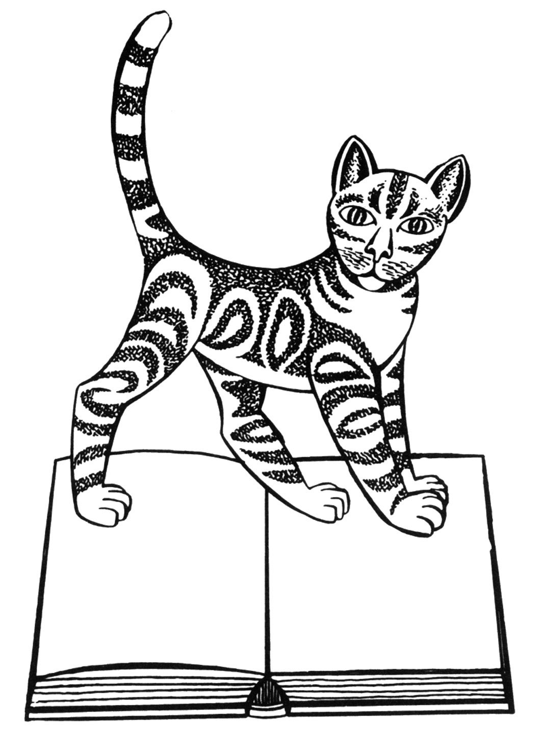 Cat, Cartoon, Carnivore, Felidae, Organism, Art, Font, Line