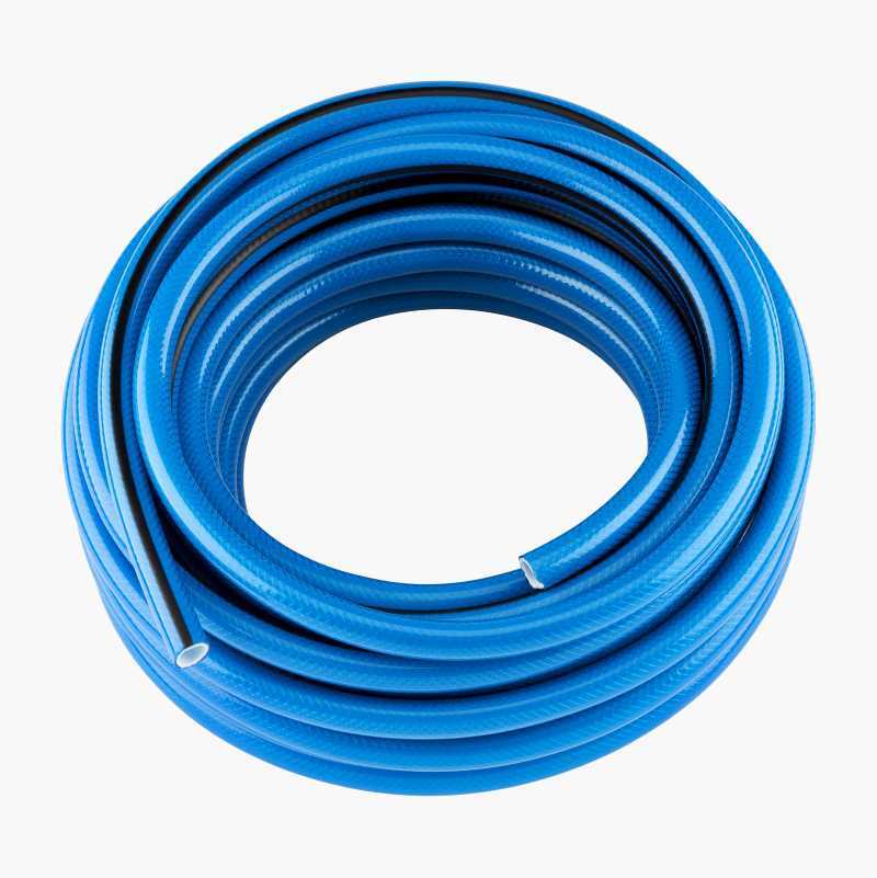 Coiled blue hose.