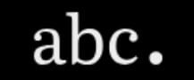 White text "abc." on black background.