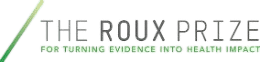Logo for The Roux Prize, emphasizing evidence-based health impact.